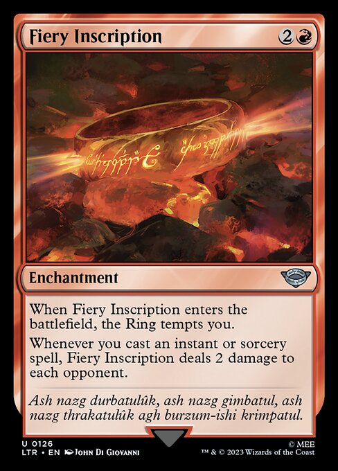 Fiery Inscription (LTR) 126 - Near Mint