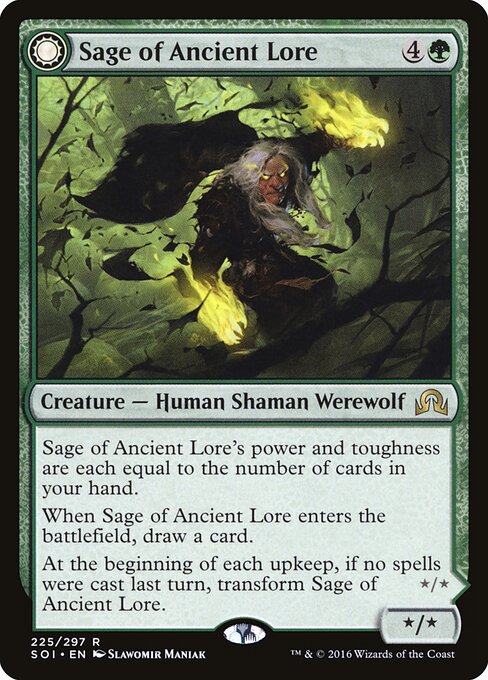Sage of Ancient Lore // Werewolf of Ancient Hunger (SOI) 225 - Near Mint