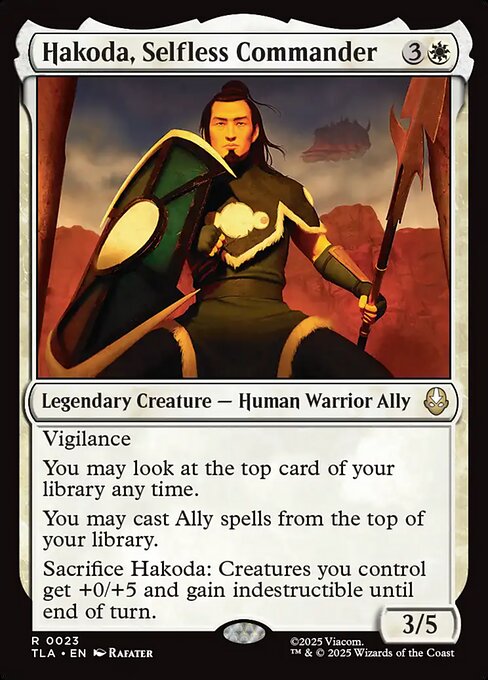 Hakoda, Selfless Commander (TLA) 23 - Near Mint