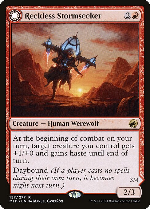 Reckless Stormseeker // Storm-Charged Slasher (MID) 157 - Near Mint