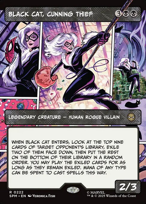 Black Cat, Cunning Thief (SPM) 222 - Foil - Near Mint