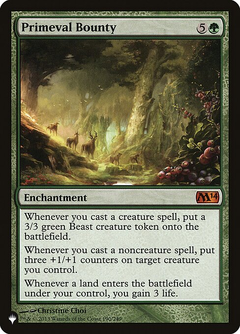 Primeval Bounty (PLST) M14-190 - Near Mint