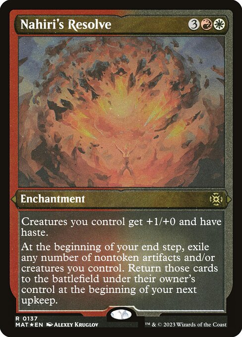 Nahiri's Resolve Etched Foil (MAT) #137