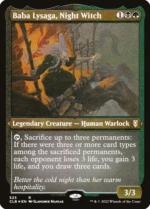 Baba Lysaga, Night Witch Etched Foil (CLB) #525