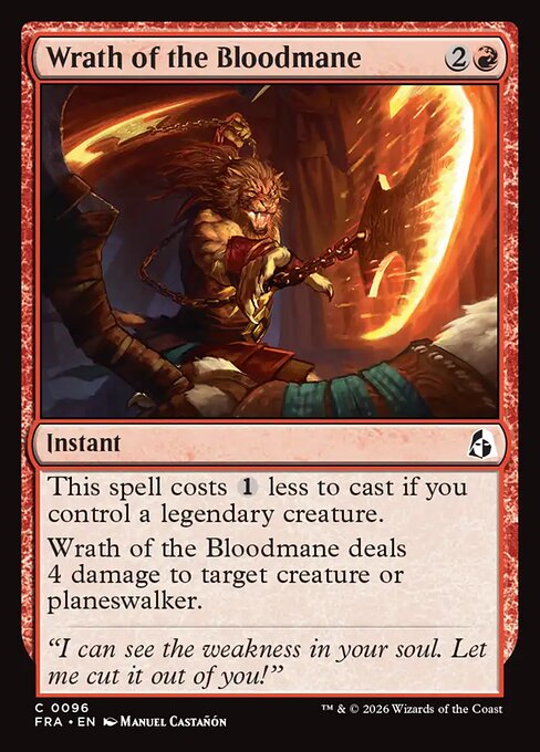 Wrath of the Bloodmane Foil (FRA) #96