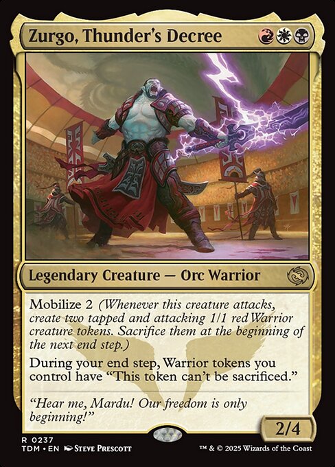 Zurgo, Thunder's Decree (TDM) 237 - Near Mint