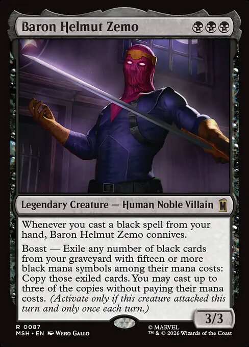Baron Helmut Zemo (MSH) 87 - Near Mint