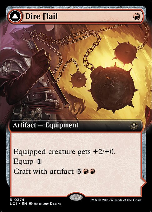 Dire Flail // Dire Blunderbuss (LCI) 374 - Foil - Near Mint