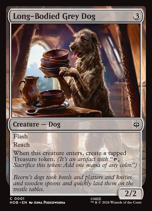 Long-Bodied Grey Dog Foil (HOB) #1