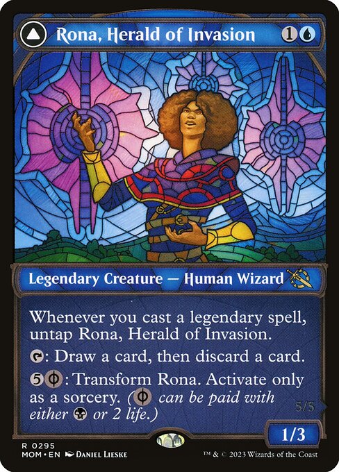 Rona, Herald of Invasion // Rona, Tolarian Obliterator (MOM) 295 - Foil - Near Mint
