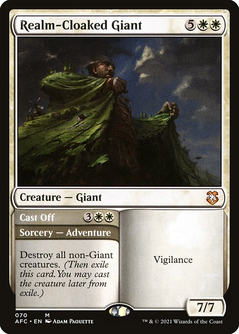 Realm-Cloaked Giant // Cast Off (AFC) 70 - Near Mint
