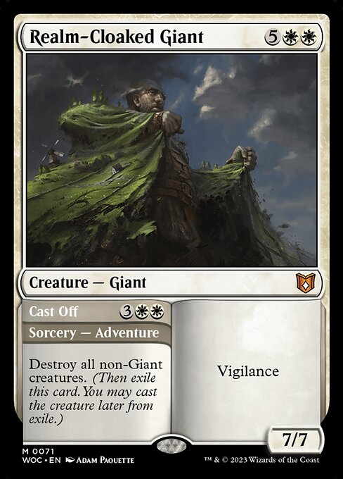 Realm-Cloaked Giant // Cast Off (WOC) 71 - Near Mint