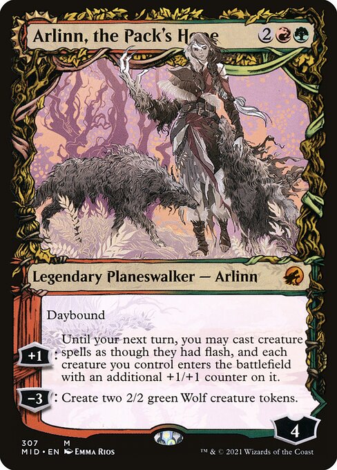 Arlinn, the Pack's Hope // Arlinn, the Moon's Fury (MID) 307 - Foil - Near Mint