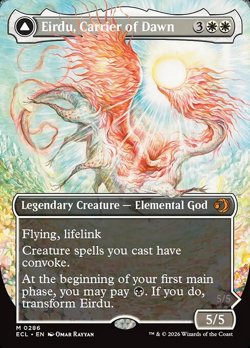 Eirdu, Carrier of Dawn // Isilu, Carrier of Twilight (ECL) 286 - Foil - Near Mint