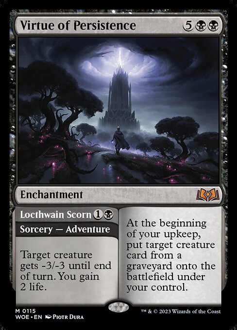 Virtue of Persistence // Locthwain Scorn (WOE) 115 - Foil - Near Mint