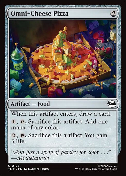 Omni-Cheese Pizza (TMT) 176 - Foil - Near Mint