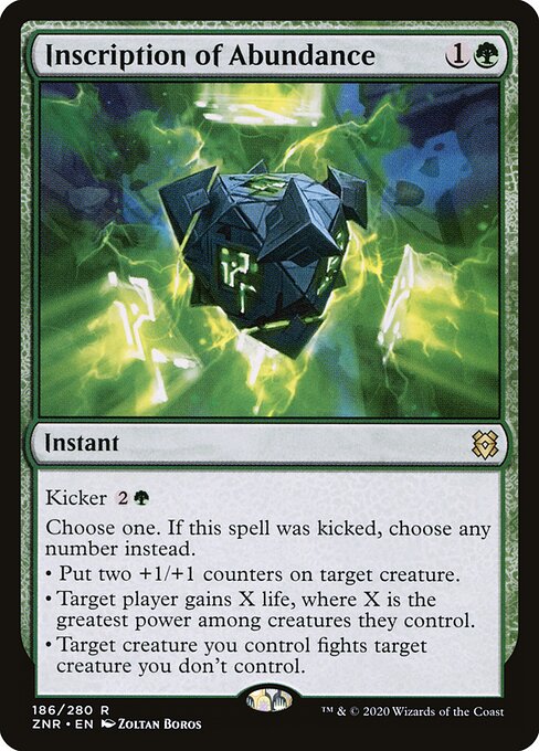 Inscription of Abundance Foil (ZNR) #186