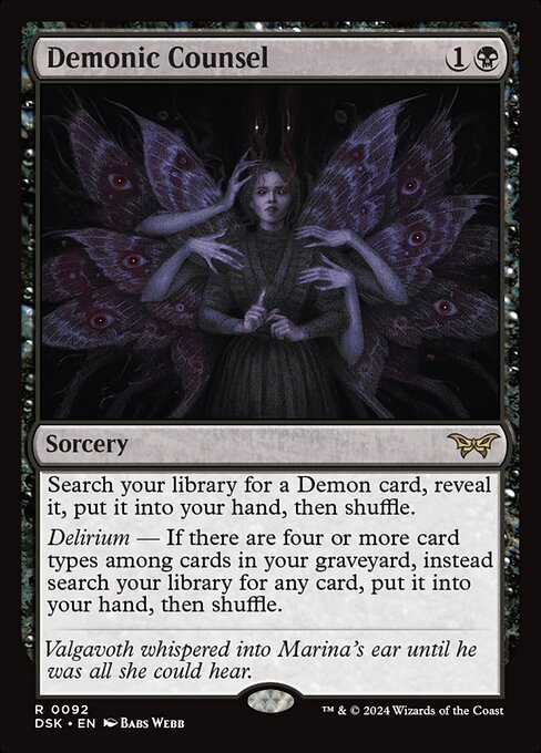 Demonic Counsel Foil (DSK) #92